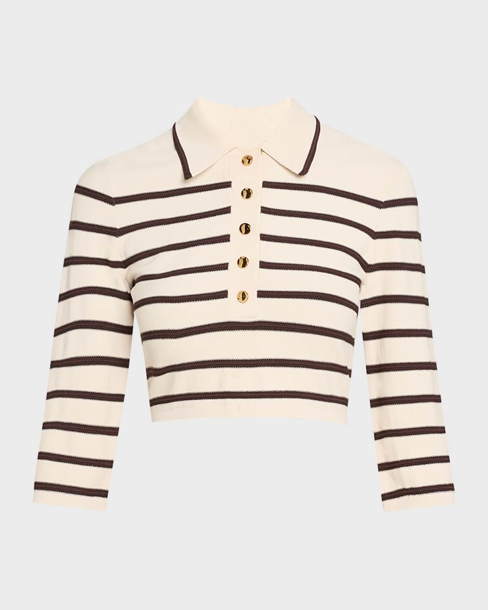 Illuminate Stripe Polo Top